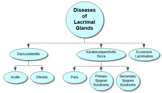 Diseases of Lacrimal Glands Concept Map